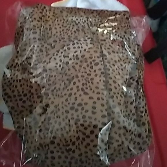 Boho chic ruffle dress animal print brown spring fall dress Boutique style - Picture 5 of 6